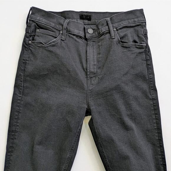 Mother Jeans Cha Cha Fray Women 29 Black Not Guilty Raw Hem 1113-180 Flare - Picture 4 of 13